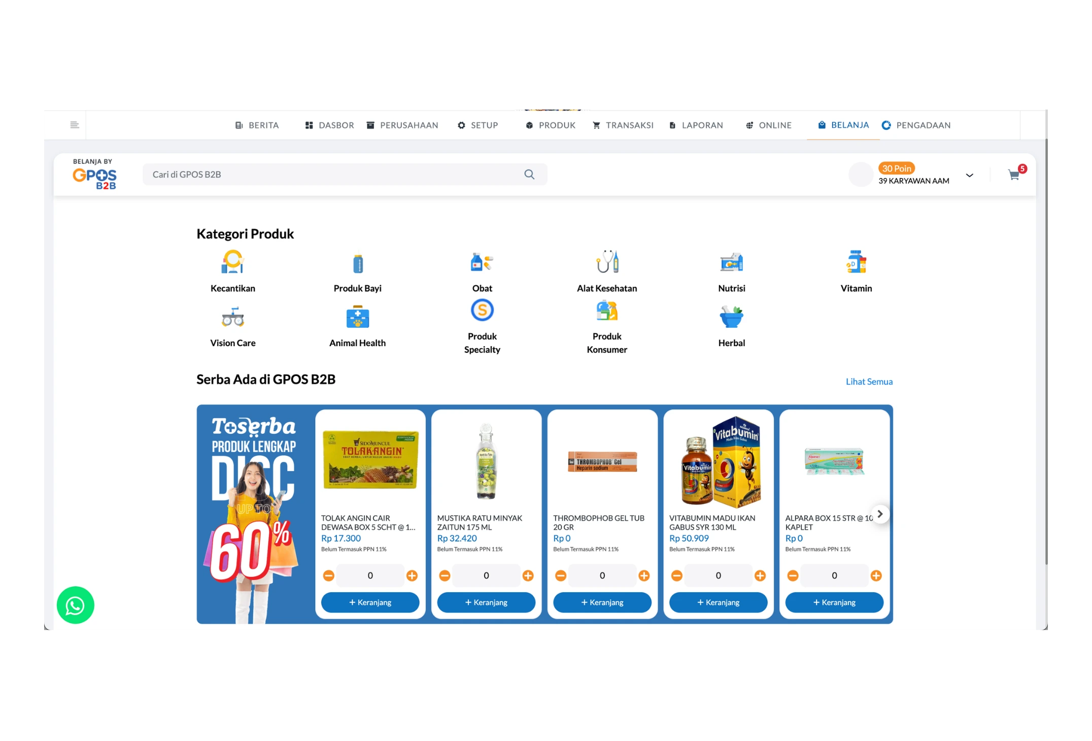 Fitur Belanja by GPOS B2B: Pembelian ke PBF Online dalam Satu Sistem
